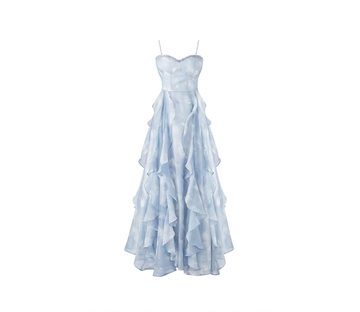 blue suspender dress women's summer new style seaside holiday beach dress SD233
